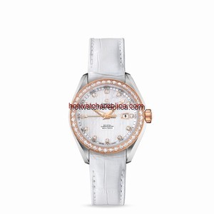 Omega Seamaster Aqua Terra 150M Jewellery Co-Axial 34mm Two Tone / Alligator (231.28.34.20.55.002)