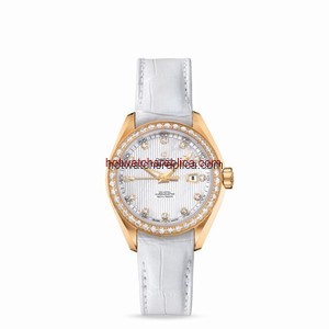 Omega Seamaster Aqua Terra 150M Jewellery Co-Axial 34mm Yellow Gold / MOP / Leather (231.58.34.20.55.001)