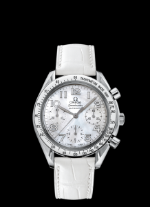 Omega Speedmaster Reduced Ladies MOP / White leather (3834.70.36)