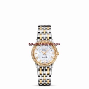 Omega Deville Prestige Quartz 27mm Two Tone / Diamond / MOP (413.25.27.60.05.001)