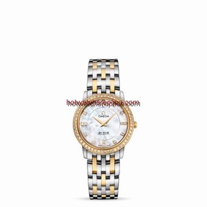 Omega Deville Prestige Quartz 27mm Two Tone / Diamond / Diamond MOP (413.25.27.60.55.001)