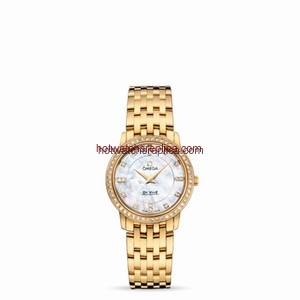 Omega Deville Prestige Quartz 27mm Yellow Gold / Diamond / Diamond MOP (413.55.27.60.55.001)