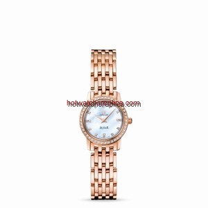 Omega Deville Prestige Quartz 22mm Red Gold / Bracelet / Diamond (4135.75.00)