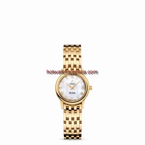 Omega Deville Prestige Quartz 22mm Gold / Bracelet / MOP (4170.71.00)