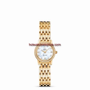 Omega Deville Prestige Quartz 22mm Yellow Gold / Bracelet / Diamond (4175.76.00)