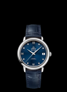 Omega Prestige Co-Axial Lady Blue Dial Diamonds (424.13.33.20.53.001)