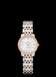 Omega Deville Prestige Quartz Ladies 24.5mm Two Tone Red (424.20.24.60.05.002)