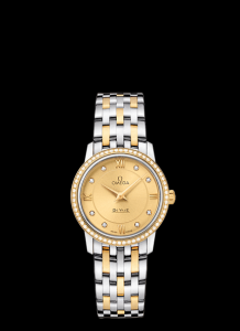 Omega Deville Prestige Quartz 27mm Two Tone / Diamond (424.25.27.60.58.001)