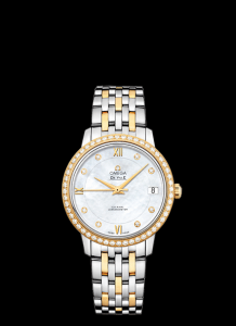 Omega DeVille Prestige Co-Axial 32.7 Two Tone Diamond Bracelet (424.25.33.20.55.001)