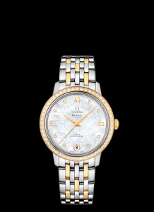 Omega DeVille Prestige Co-Axial 32.7 Butterfly Two Tone Diamond Bracelet (424.25.33.20.55.004)