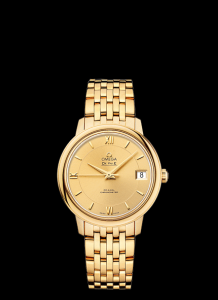 Omega DeVille Prestige Co-Axial 32.7 Yellow Gold Bracelet (424.50.33.20.08.001)