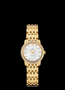 Omega Deville Prestige Quartz Ladies 24.5mm Gold / Diamond / MOP (424.55.24.60.55.001)