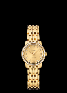 Omega Deville Prestige Quartz Ladies 24.5mm Gold / Diamond (424.55.24.60.58.001)