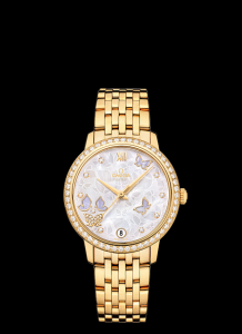 Omega DeVille Prestige Co-Axial 32.7 Butterfly Yellow Gold Bracelet (424.55.33.20.55.005)