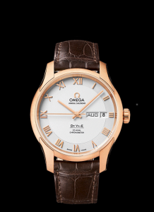 Omega Deville Annual Calendar Co-Axial Gold / Silver / Alligator (431.53.41.22.02.001)