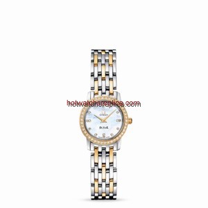 Omega Deville Prestige Quartz 22mm Two Tone / Diamond / MOP (4375.75.00)
