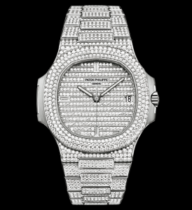 Patek Philippe Nautilus 5719 White Gold Full Diamond (5719/1G-001)