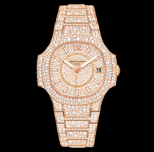 Patek Philippe Nautilus 7021 Rose Gold Gridless Diamond (7021/1R-001)