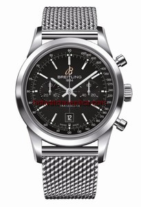 Breitling Transocean Chronograph 38 Black / Milanese (A4131012.BC06.171A)