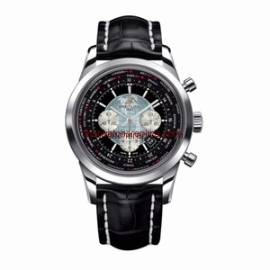 Breitling Transocean Chronograph Unitime Black / Black Alligator (AB0510U4.BB62.760P.A20BA.1)