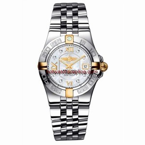 Breitling Galactic 30 Two Tone MOP / Diamond / Bracelet (B71340L2.A680.368A)