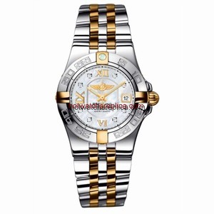 Breitling Galactic 30 Two Tone MOP / Diamond / Two Tone Bracelet (B71340L2.A680.368D)