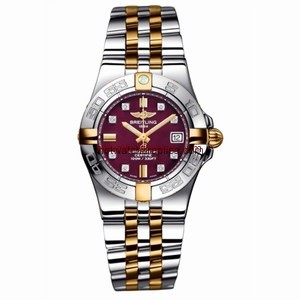 Breitling Galactic 30 Two Tone Red / Diamond / Two Tone Bracelet (B71340L2.K526.368D)