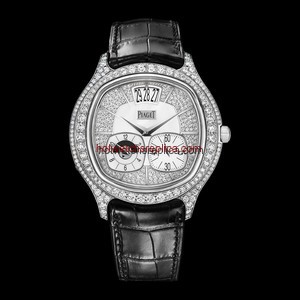 Piaget Emperador Coussin Dual Time Zone White Gold Diamond (G0A32018)