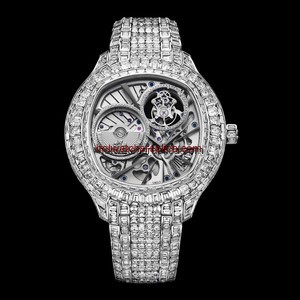 Piaget Emperador Coussin Tourbillon White Gold Diamond Bracelet (G0A37040)
