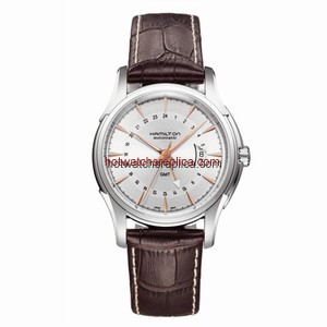 Hamilton Jazzmaster Traveler GMT 42mm Silver Dial / Gold Indexen (H32585557)