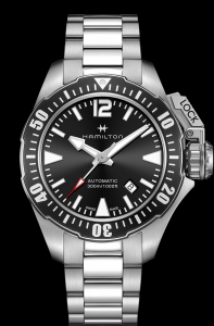 Hamilton Frogman Auto Black Bracelet (H77605135)