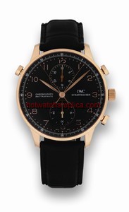 IWC Portuguese Chrono-Rattrapante Rose Gold / Black (IW3712-10)