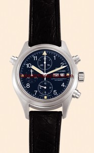IWC Pilot's Watch Doppelchronograph Platinum Strap English (IW3713-023)