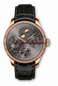 IWC Portugieser Perpetual Calendar Double Moon Red Gold / Ardoise (IW5034-04)
