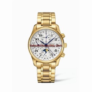Longines Master Collection Chronograph Calendar Yello Gold Bracelet (L2.673.6.78.6)