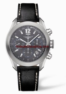 Longines GrandeVitesse Chronograph Grey Leather (L3.635.4.06.2)