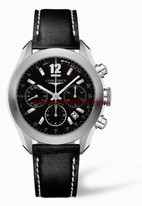 Longines GrandeVitesse Chronograph Black Leather (L3.635.4.56.2)