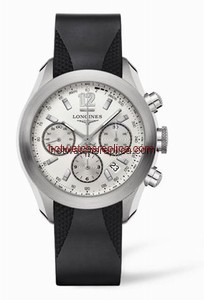 Longines GrandeVitesse Chronograph Silver Rubber (L3.635.4.76.9)