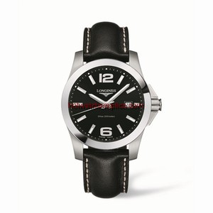 Longines Conquest Quartz 41mm Black Leather (L3.659.4.56.3)