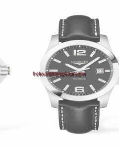 Longines Conquest Quartz 41mm Black Leather (L3.659.4.58.3)