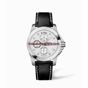 Longines Conquest Chronograph Silver Leather (L3.662.4.76.0)