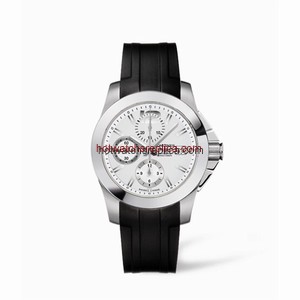 Longines Conquest Chronograph Silver Rubber (L3.662.4.76.2)