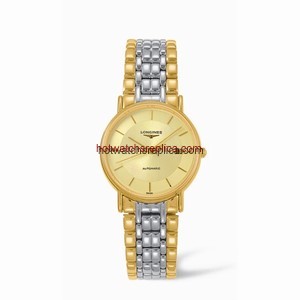 Longines Presence 34.5 Automatic Yellow Stick Yellow Bracelet Two Tone (L4.721.2.42.7)