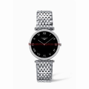 Longines La Grande Classique 33 Quartz Diamond Bezel Black Roman (L4.741.0.51.6)