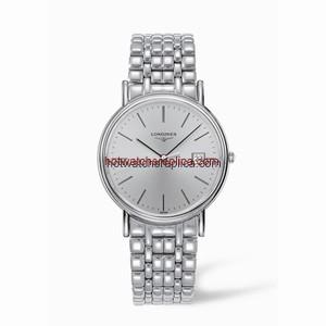 Longines Presence 38.5 Quartz Stainless Steel Grey Bracelet (L4.790.4.72.6)