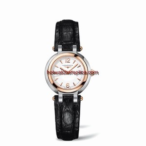 Longines PrimaLuna Quartz 26.5 Two Tone Pink Leather Arabic (L8.110.5.16.2)