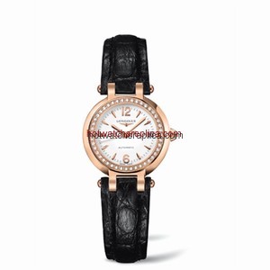 Longines PrimaLuna Automatic 26.5 Pink Gold Leather Diamond Arabic (L8.111.9.16.2)