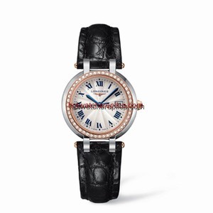 Longines PrimaLuna Quartz 30 Two Tone Pink Diamond Leather (L8.112.5.79.2)