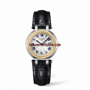 Longines PrimaLuna Quartz 30 Two Tone Diamond Leather (L8.112.5.95.2)