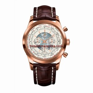Breitling Transocean Chronograph Unitime Red Gold / Silver / Alligator (RB0510U0.A733)